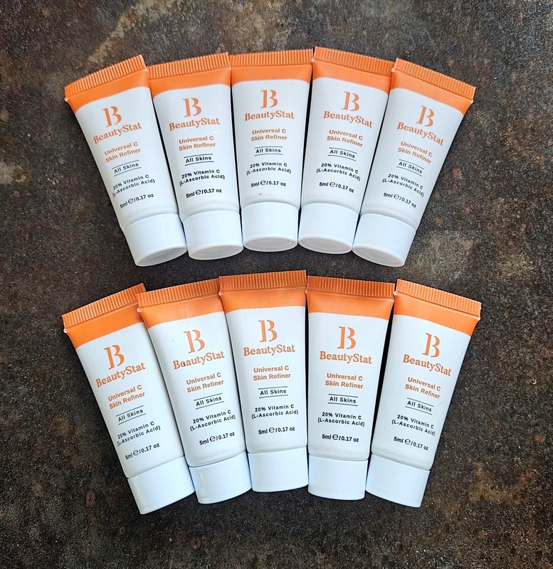 10 tubes BeautyStat Universal C Skin Refiner 5 mL/.17 fl oz ea Travel Size NEW!