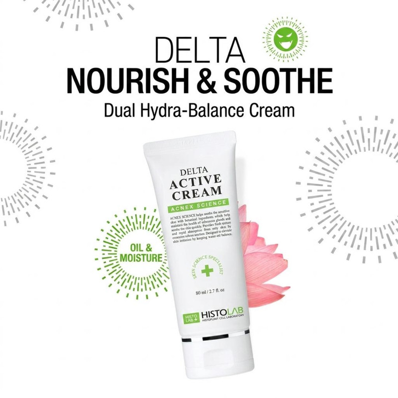 Histolab Delta Active Cream 2.7 fl oz Acne Soothing Hydration Skincare gallery
