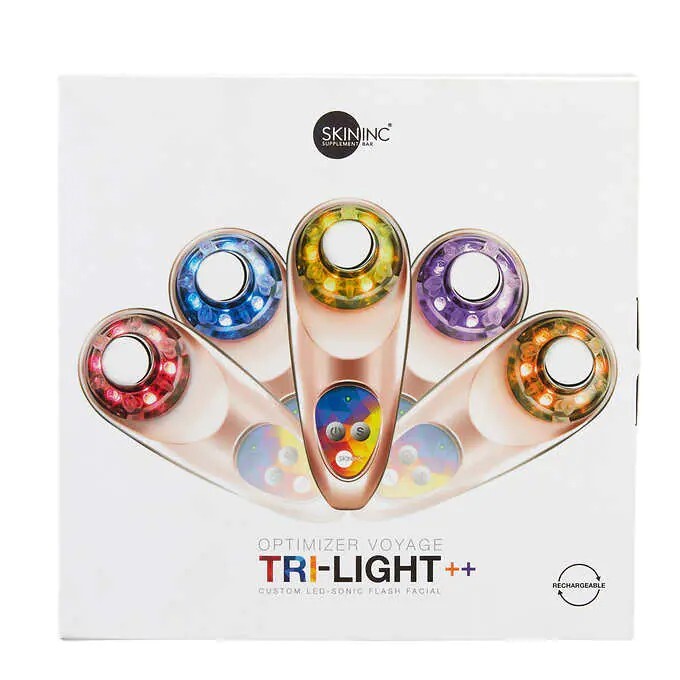 SKIN INC Optimizer Voyage Tri-Light++ Sonic LED Facial Device Rose Gold SEALED