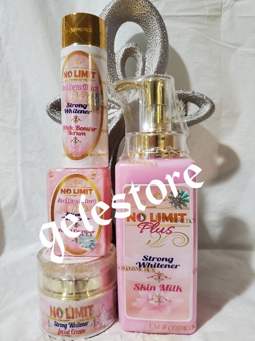 No Limit whitening skin set. Lotion, Serum, face cream and soap.