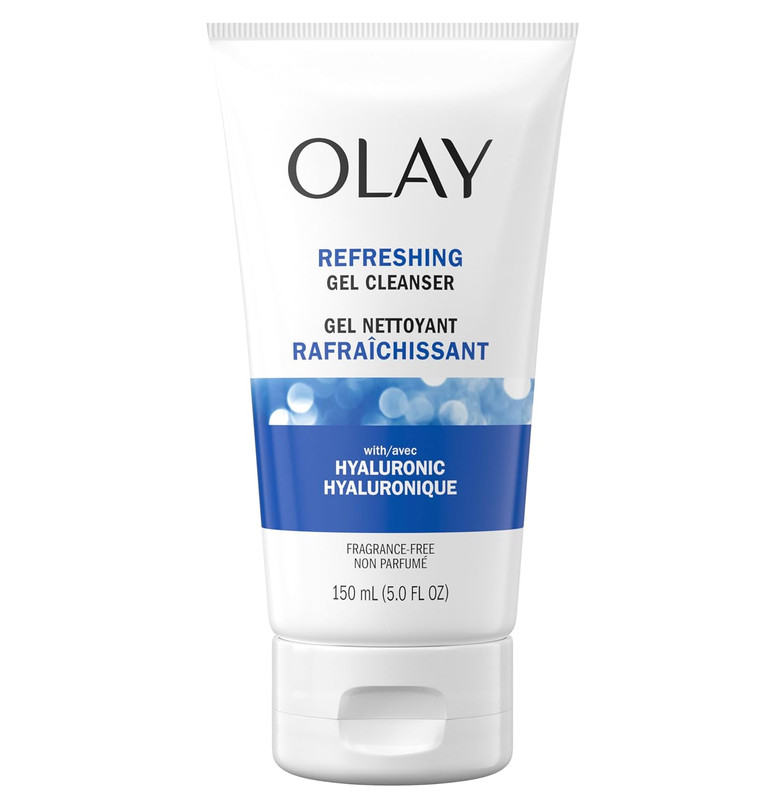 Olay Regenerist Hyaluronic + Peptide 24 Face Wash, Fragrance-Free, 5.0