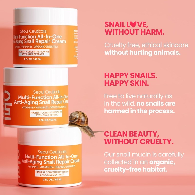 Luxurious Snail Mucin Moisturizer 2 oz - Organic Anti-Aging Skincare Solution gallery