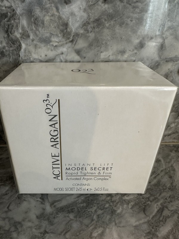 O2.3 Active Argan Instant Lift Model Secret Rapid Tighten & Firm 2×0.5oz Sealed