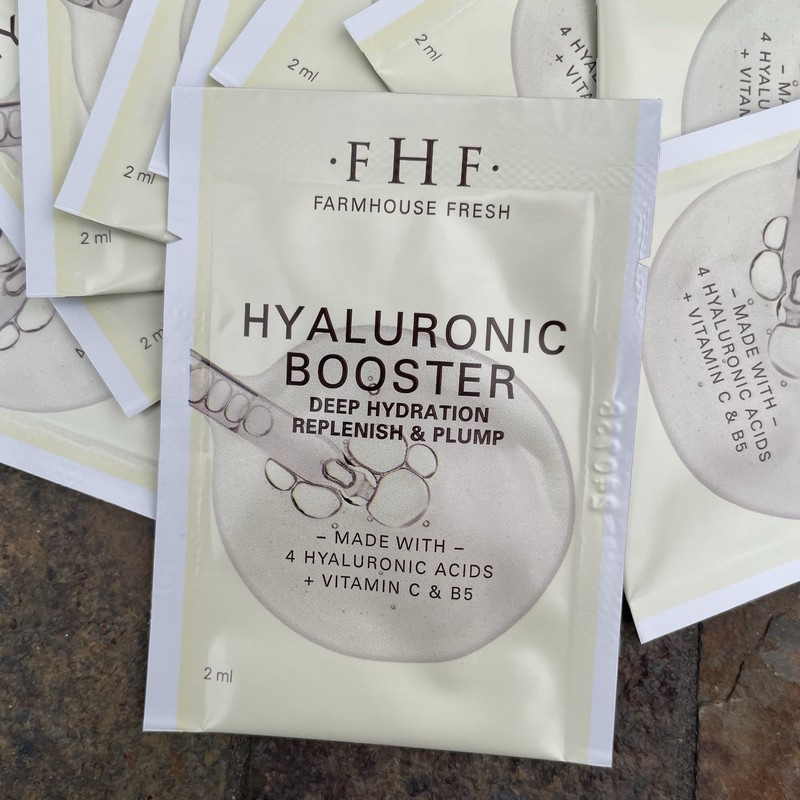 Farmhouse Fresh FHF HYALURONIC BOOSTER Deep Hydration 2ml Samples – Lot Of 10