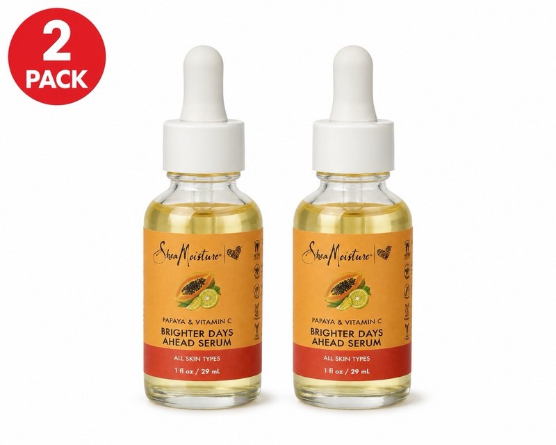 SHEA MOISTURE Papaya & Vitamin C Brighter Days Ahead Serum. 2 Pack