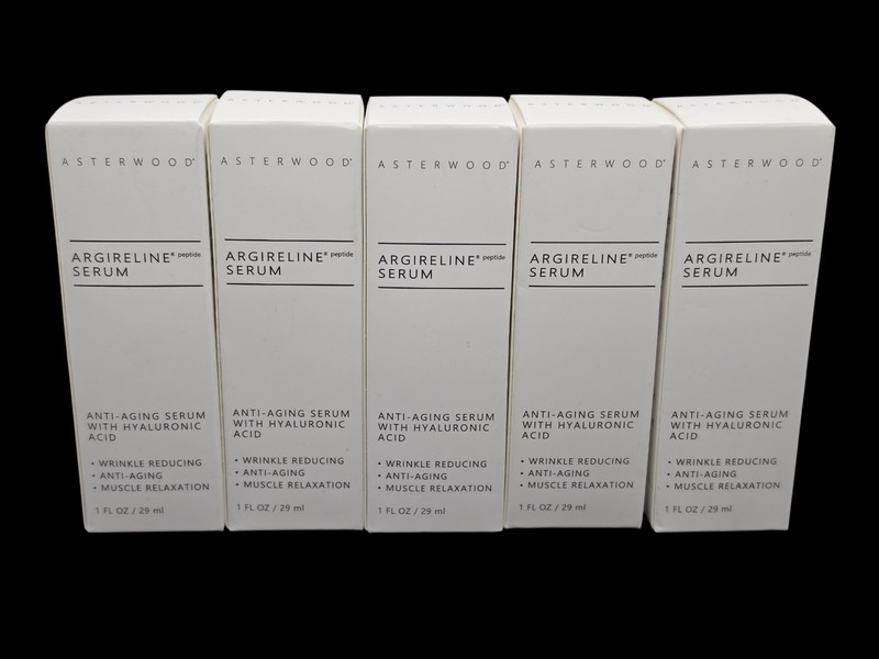 (5) Asterwood Argireline Peptid Serum w/Hyaluronic Acid 1 Fl Oz Anti-aging NIB