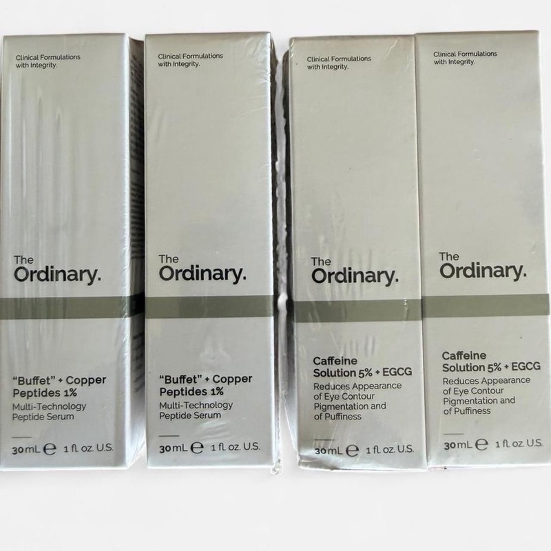 NEW The Ordinary SET (2)BUFFET + COPPER & (2) CAFFEINE EGCG Serum – 4 FL OZ