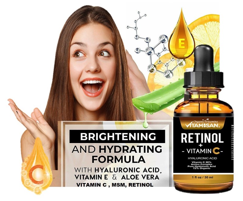 Advanced Vitamin C Anti-Wrinkle Retinol Serum 30% Organic Vitamins gallery