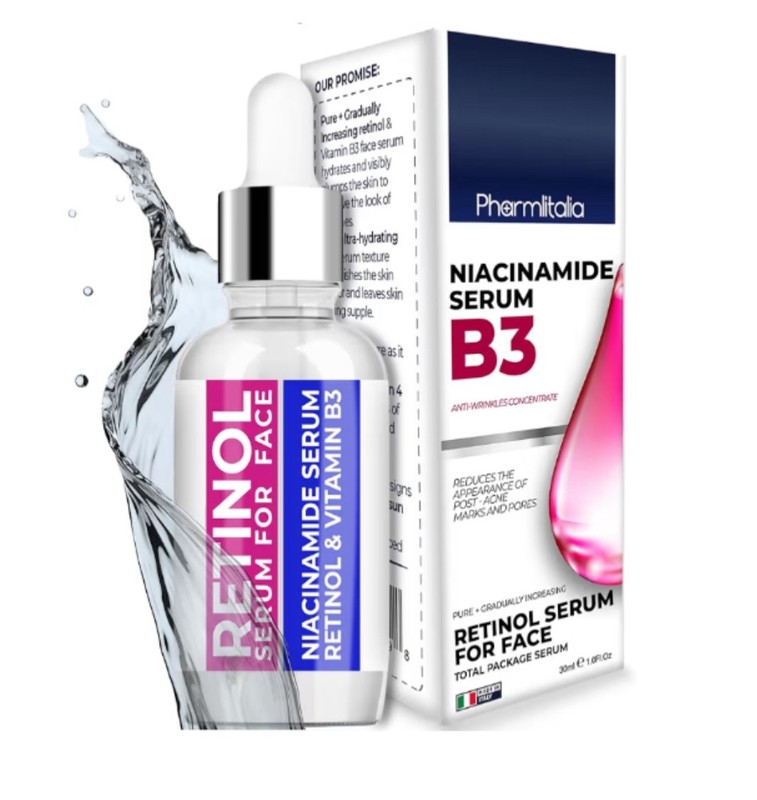 Retinol Serum for Face with Vitamin B3 Anti Aging Wrinkle Scar