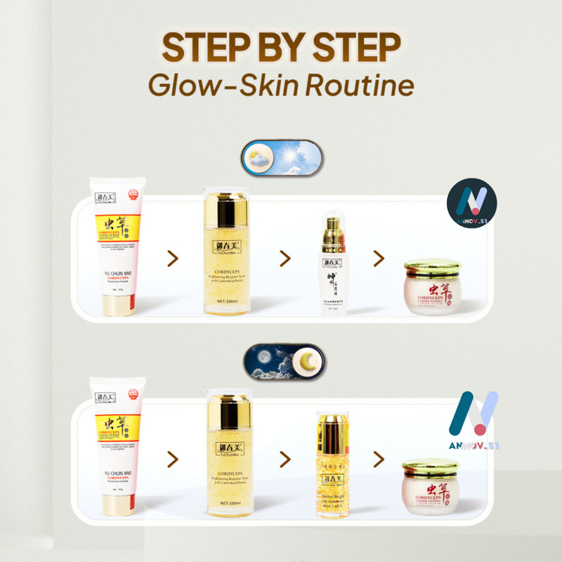 YU CHUN MEI SET 6 Anti-Aging Bright Collagen Castor Oil Ginseng Acne Moist Glow gallery