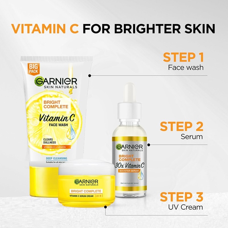 Garnier Bright Complete Vitamin C Serum UV Cream 45g | Brightens & Protects Skin gallery