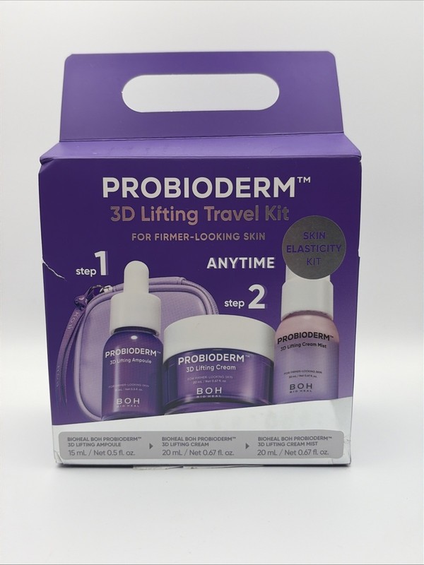 Probioderm 3D LiftingTravel Set|Anti-Aging Face Moisturizer /Cream Mist/Ampoule