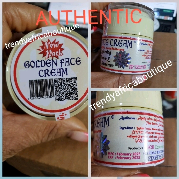 Authentic Golden Face lightening face cream & Collagen soap X 1 (BEWARE OF FAKE) gallery