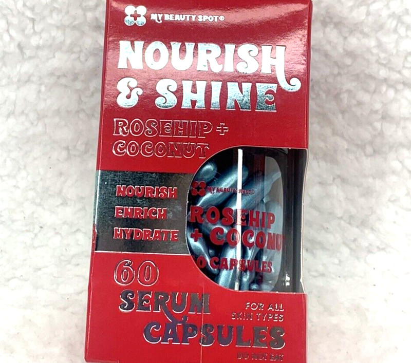 My Beauty Spot Nourish & Shine Skin Care Rosehip & Coconut Serum 60-Capsules