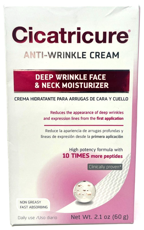 Cicatricure Anti-Wrinkle Cream Deep Wrinkle Face & Neck Moisturizer 2.1 oz Each