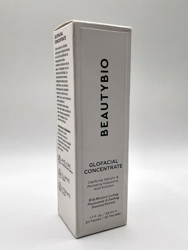 BeautyBio GloFacial Concentrate Salicylic Hyaluronic Acid NEW SEALED 50mL $45