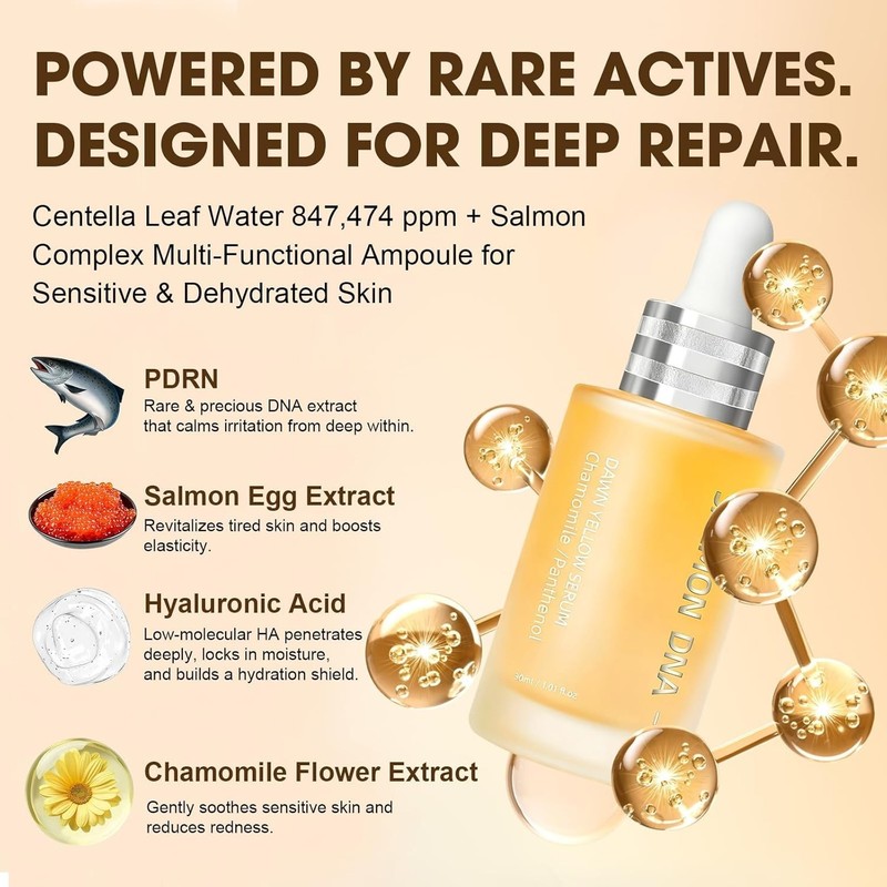 Chamomile & Salmon Egg Extract Ampoule – Restorative Serum for All Skin Types gallery