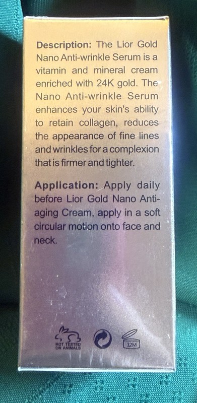 Lior Gold Paris Anti Wrinkle Lifting Serum Factory Seal NIB Luxury Designer .68 gallery