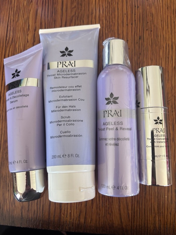 Prai Beauty Ageless Throat & Decolletage Serum Peel Microdermabrasion LOT NEW