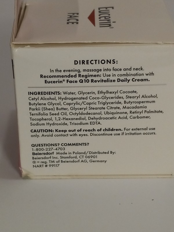 Eucerin Q10 Revitalize Night Face Cream + Pro-Retinol Fragrance Free 1.7oz gallery