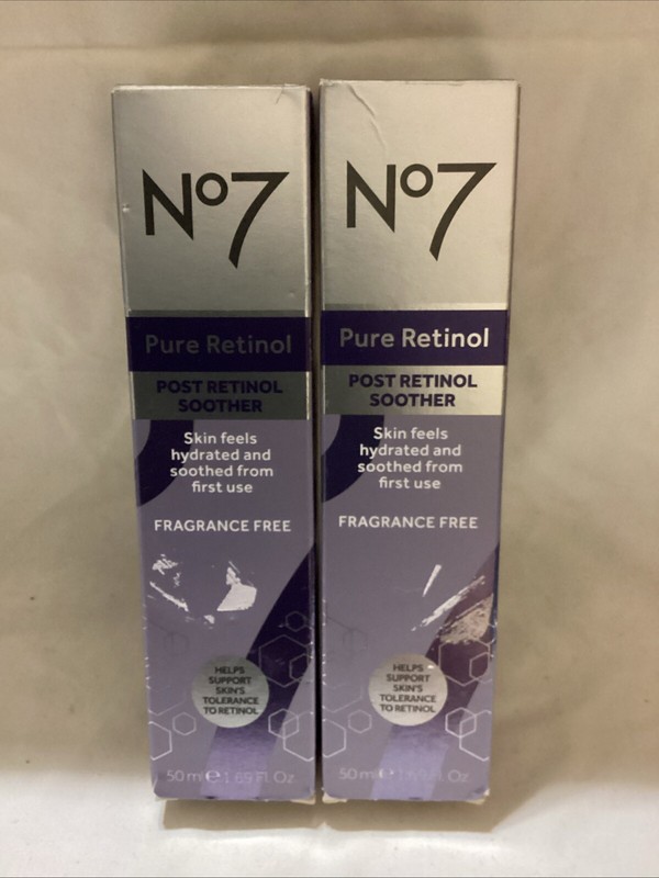 2x No7 Pure Retinol Post Retinol Soother Frag- Free, 1.69fl Dam Box