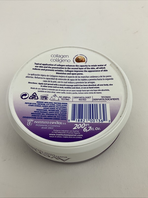 Instituto Español Collagen / Colageno Anti Aging & Moisturizing Cream. 6.7 Fl.Oz gallery