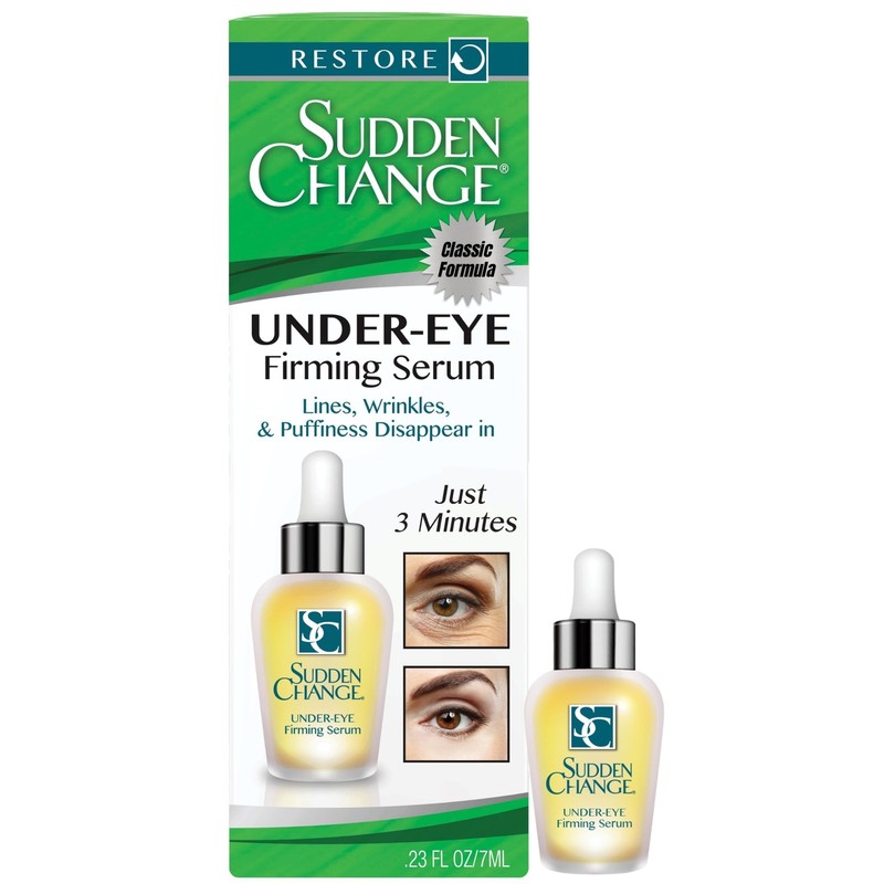 Sudden Change Instant Under-Eye Firming Serum – 0.23 Fl Oz (Pack of 1), Clear