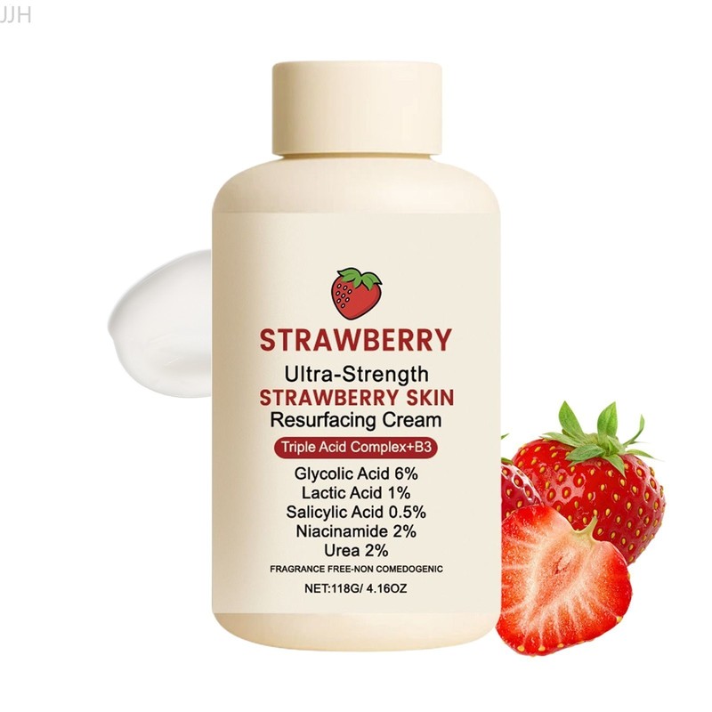 Strawberry Skin Resurfacing Cream, Soothing Moisturizer for Repair & Nourishment