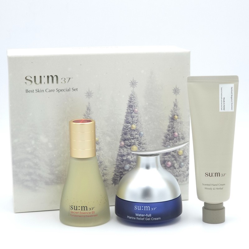 SU:M37 Best Skin Care Special Set 3 Items Essence Cream K-Beauty