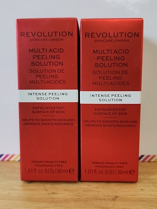 REVOLUTION Skincare Multi Acid Intense Peeling Solution 30 mL Pack Of 2 NIB