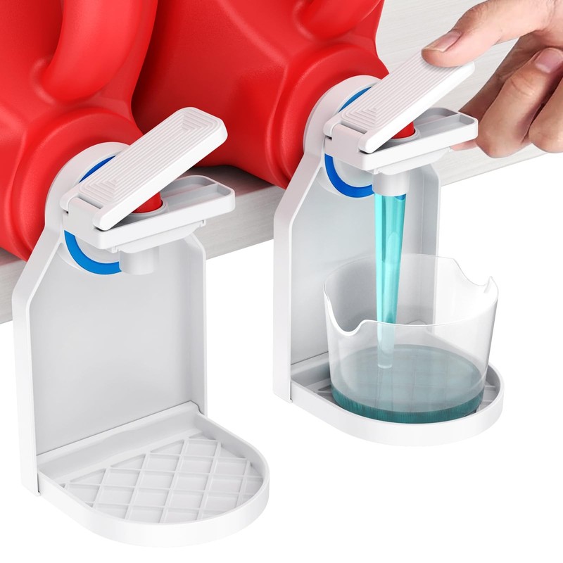 KMOUANTS 2 Pack Laundry Detergent Dispenser Cup Holder, Nozzle button white