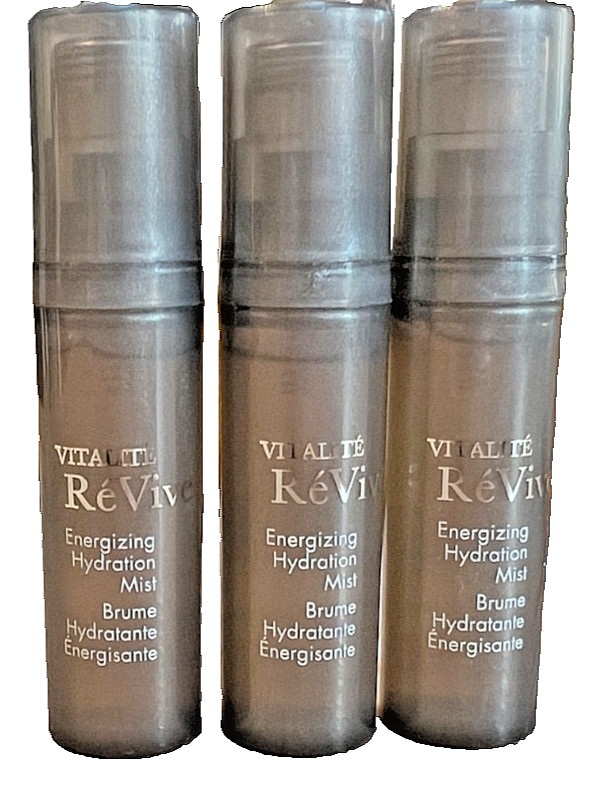 ReVive Vitalite Energizing Hydration Mist Spray -Travel Size 0.169 oz / 5 ml x3