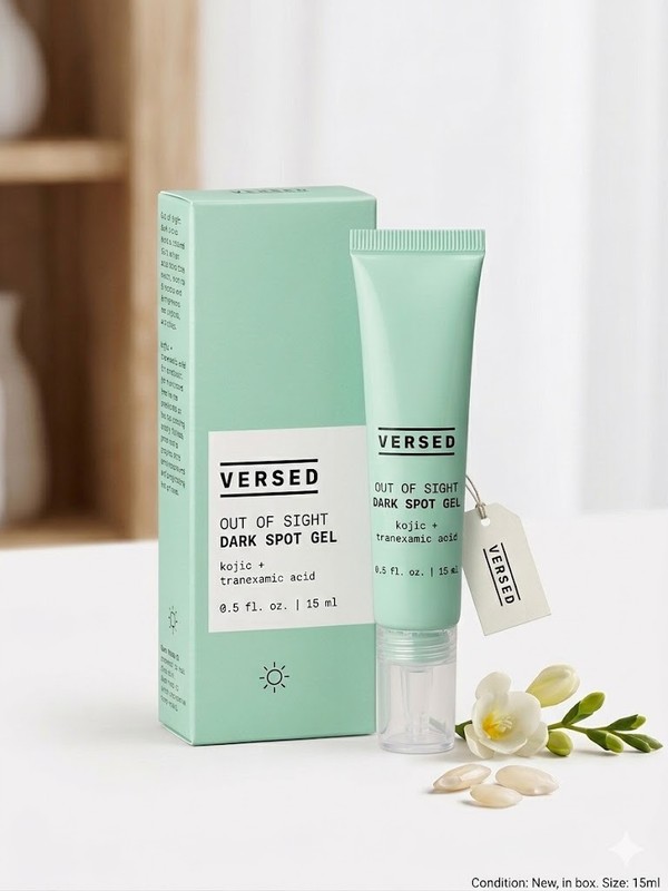 Versed Out Of Sight Dark Spot Gel 0.5 oz Tranexamic Acid Niacinamide Vegan