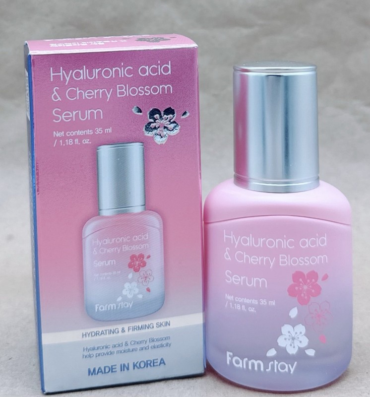 Farmstay Hyaluronic Acid & Cherry Blossom Serum 1.18 fl oz Exp 05.20.2028 New