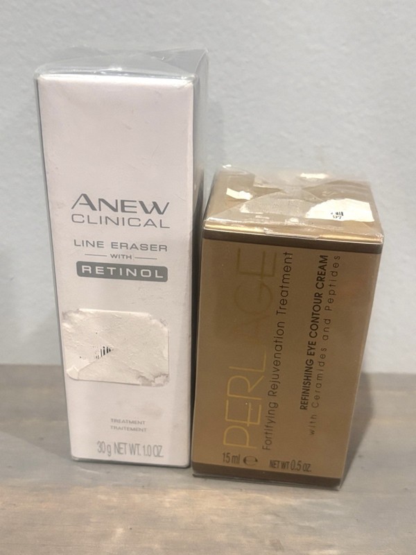 Vintage Avon Anew Clinical Retinol & Perlage Eye Cream Skincare Bundle- Sealed