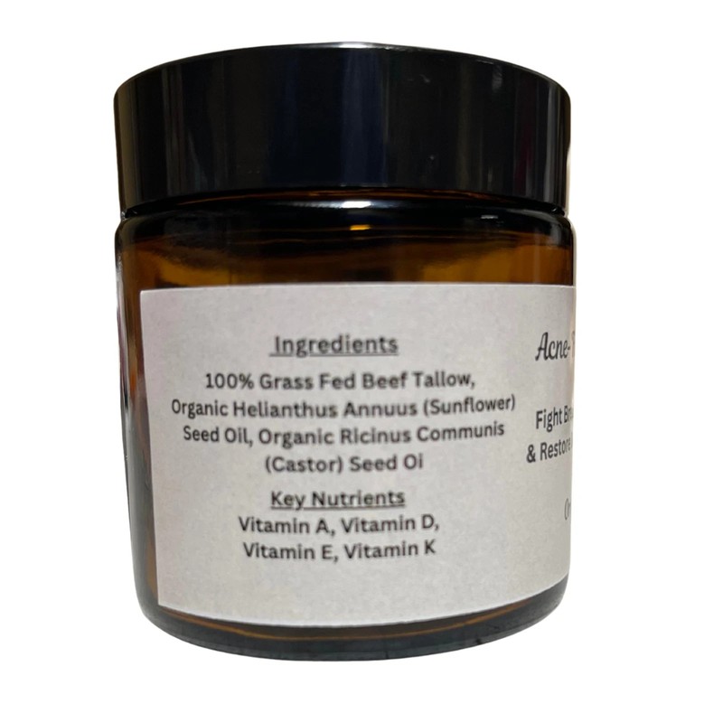 Acne-Fighting Tallow Cream w/ Manuka Honey, Sunflower and Castor Oils gallery
