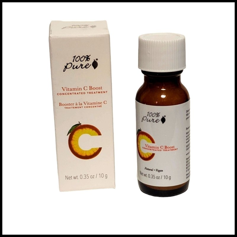 100% Pure Vitamin C Boost Concentrated Treatment 0.35 oz. 10 g. New in Box