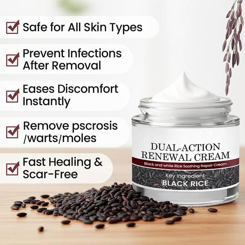 Keratin Erase Dual-Action Renewal Cream, Black And White Rice Soothing Repair Cr gallery