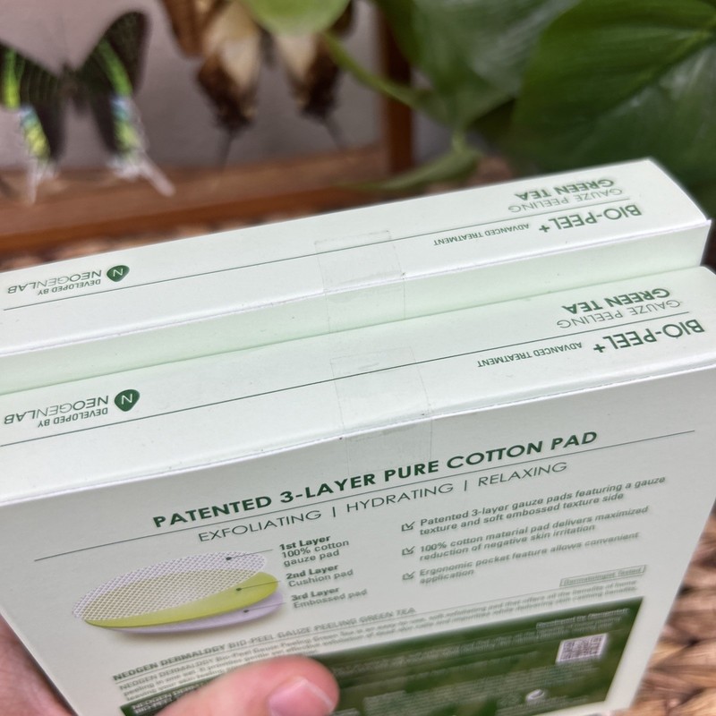 NEOGENLAB Dermalogy Bio-Peel+ Gauze Peeling Green Tea, 2 Pack, 16 Count, Sealed gallery