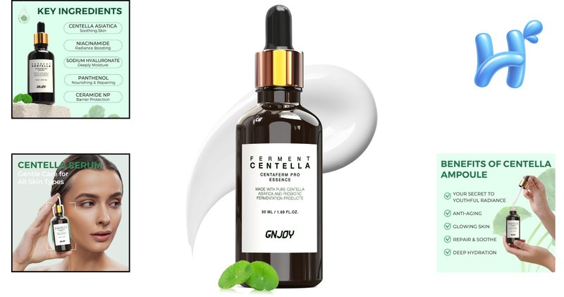 Soothing Centella Asiatica Serum: Anti-Aging Moisturizer with Ceramide NP - 50ml gallery