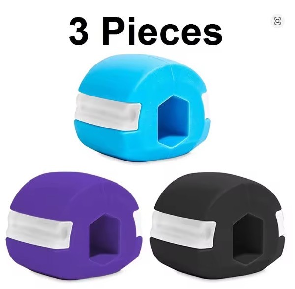 3pcs Jaw Exerciser Set Silica Gel Chew Bite Masseter Trainer