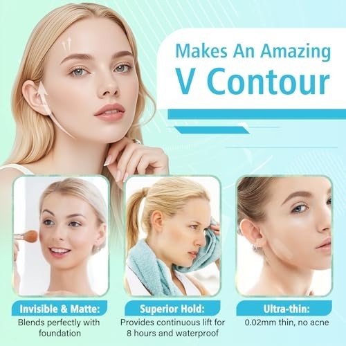 Invisible Face Lift Tape for Instant Facelift, Neck & Jowl Tightening, Wrinkle R gallery