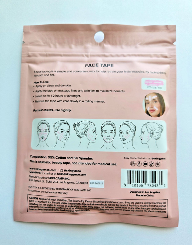 SKIN GYM Face Tape 128 Strips Smooths Wrinkles Overnight, Firms and Tones Muscle gallery