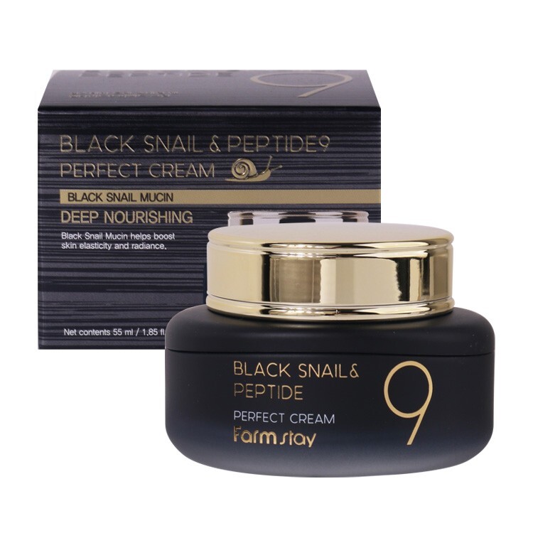 Farmstay/Black Snail & Peptide9 Perfect Cream 55ml, Ampoule 35ml/NO.1Korean Made