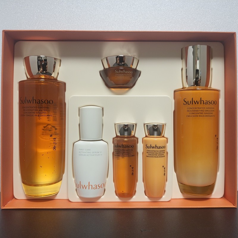Sulwhasoo Concetrated Ginseng Rejuvenating Toner+Emulsion Set (6 Items) EXPRESS