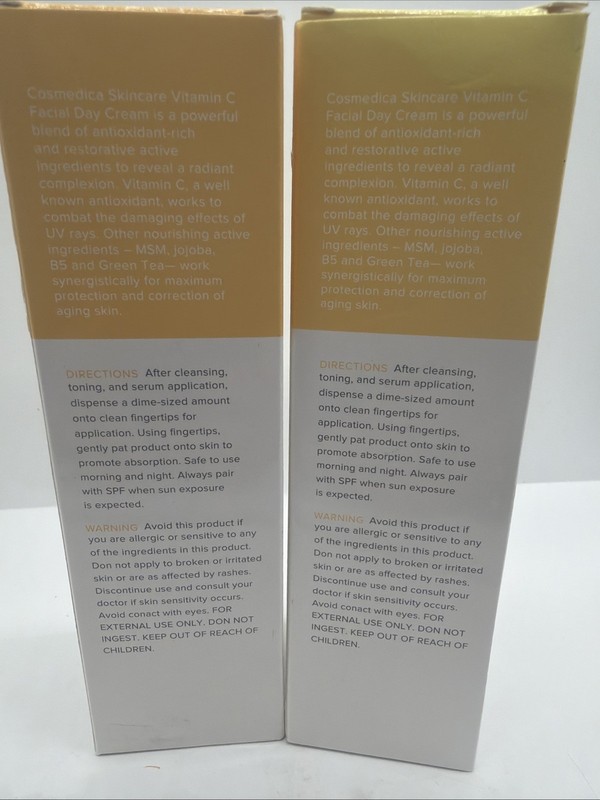 (2) Cosmedica Skincare Vitamin C Facial Day Creme Moisturizer 2oz COMBINESHIP gallery