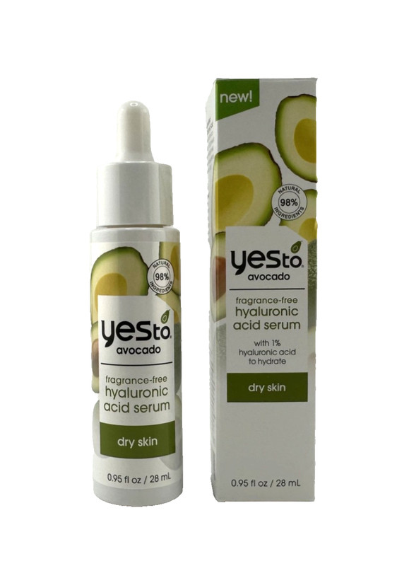 Yes To Avocado Daily Cream Cleanser, Eye Cream & Hyaluronic Acid Serum -Lot of 3 gallery