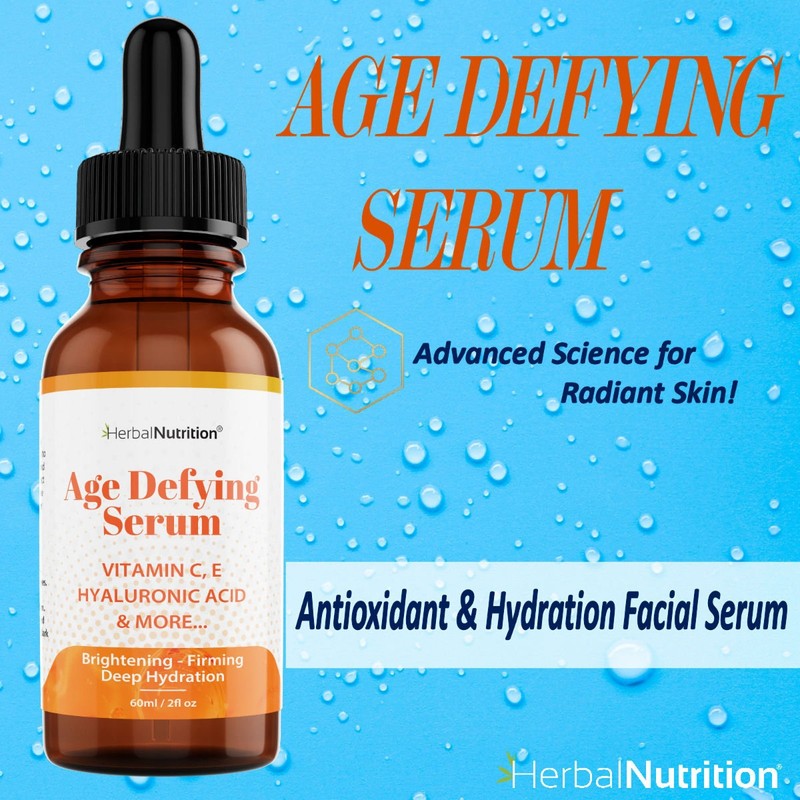 Age Defying Serum Vitamin C Hyaluronic Acid Facial Serum 2 oz