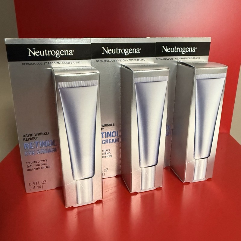 3 Pack Neutrogena Rapid Wrinkle Repair Retinol Eye Cream 0.5 fl oz $90 Retail