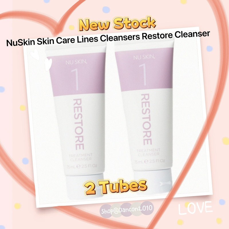 2xNu Skin NuSkin Skin Care Lines Cleansers Restore Cleanser Twice Daily 75ml NEW